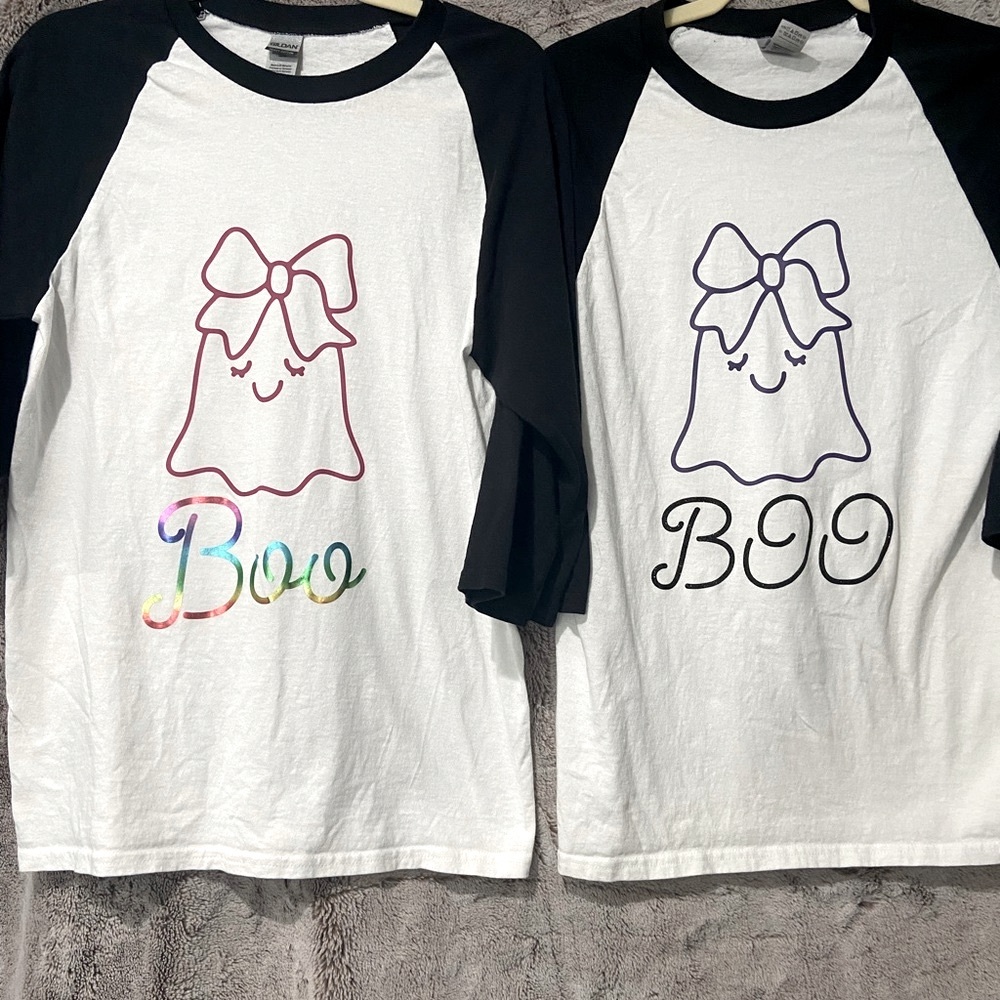 Boo & Hey Boo custom 3/4 fall Tees - Picture 5 of 8